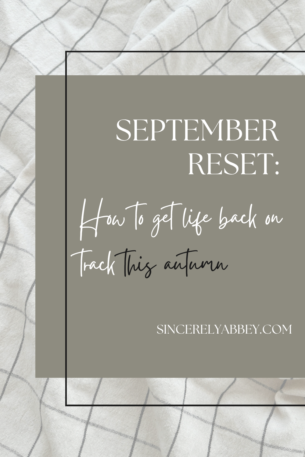 September Reset: Get life back on track this Autumn